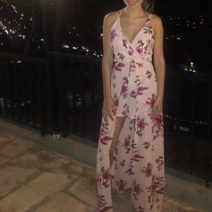 Francesca's Floral Romper Dress
